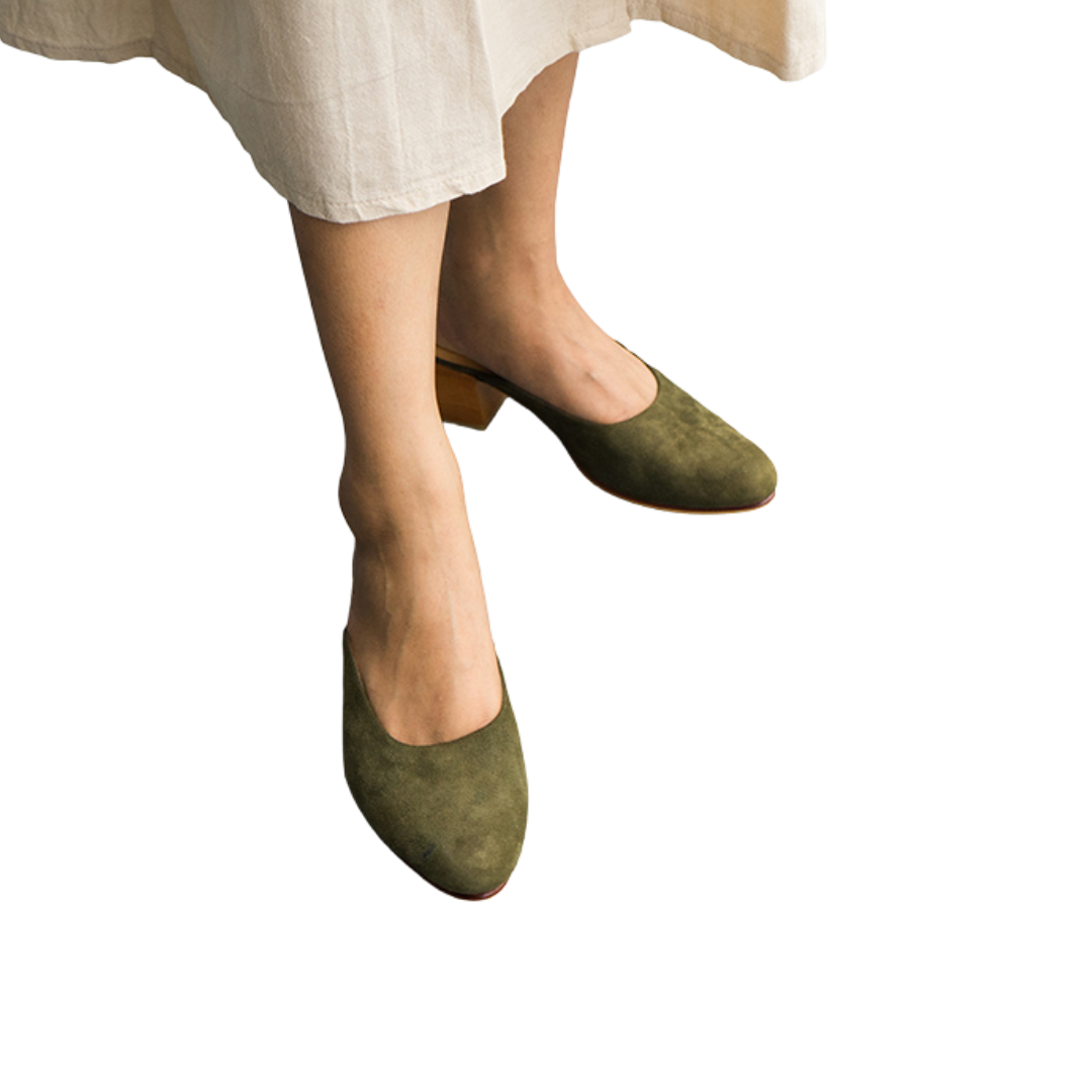 REESE Mule Heels - Olive Green