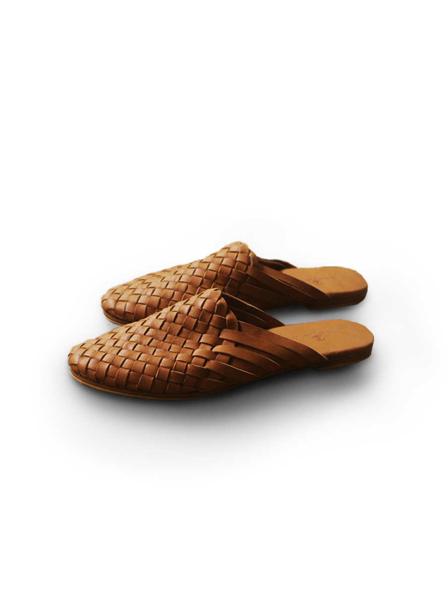 SURI Woven Mules - Honey Tan