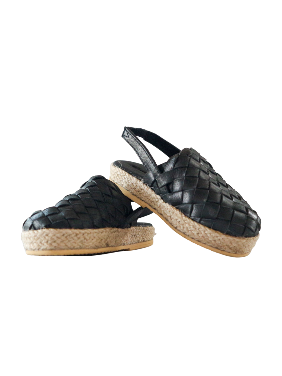 SURI Kids Espadrilles Mules - Black