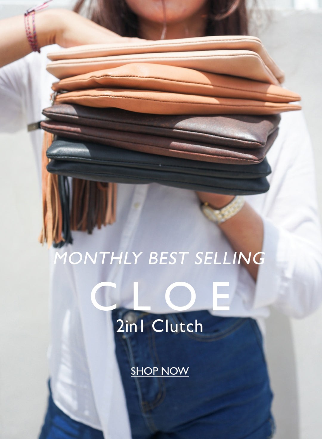 CLOE 2in1 Leather Clutch