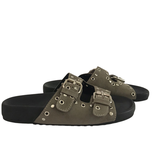 RIVETTE Studded Sandals - Gray