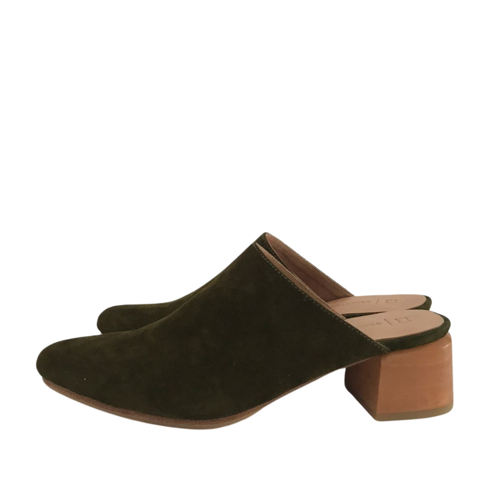 BRIANA Mules Heels - Olive Green