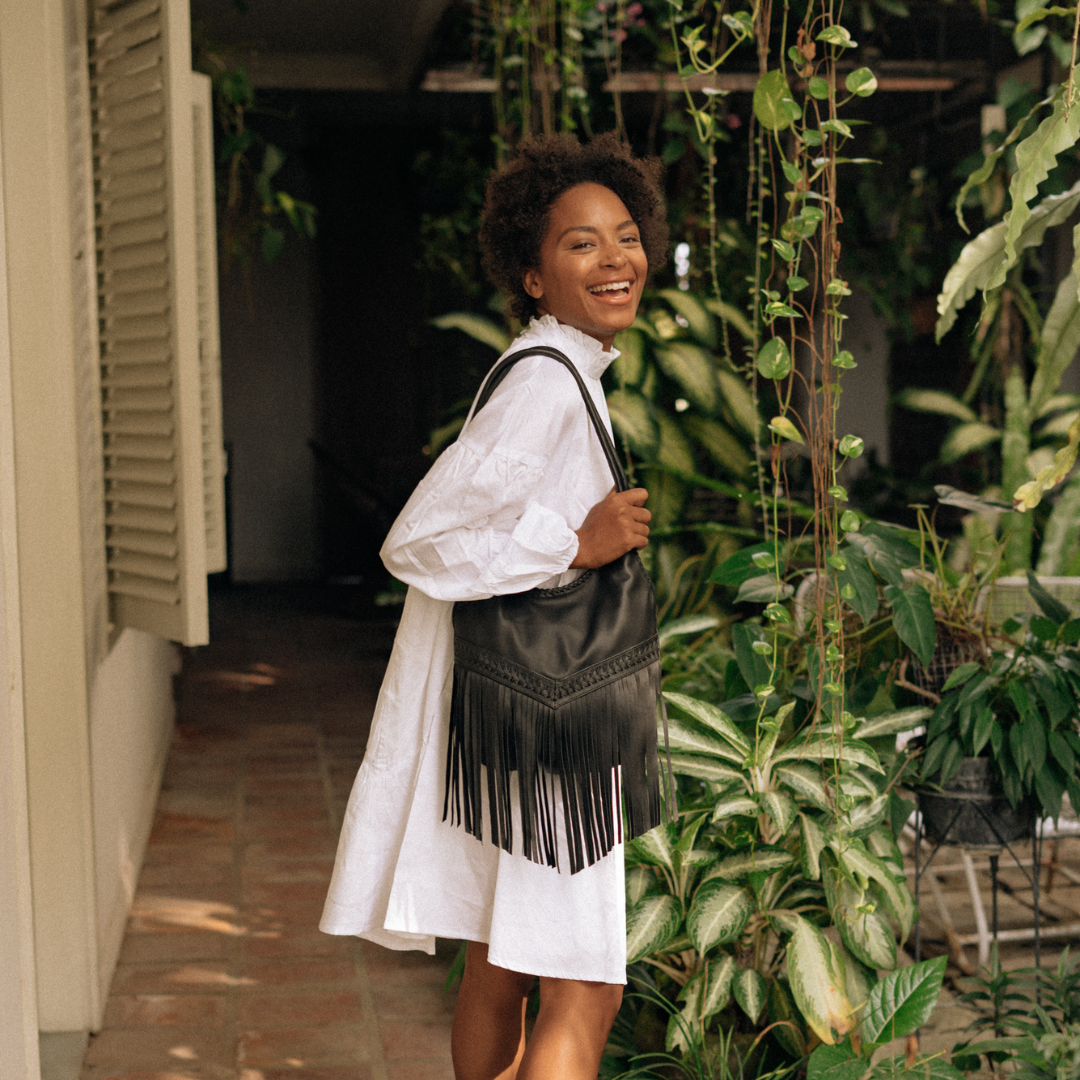 LILY Fringe Hobo Bag