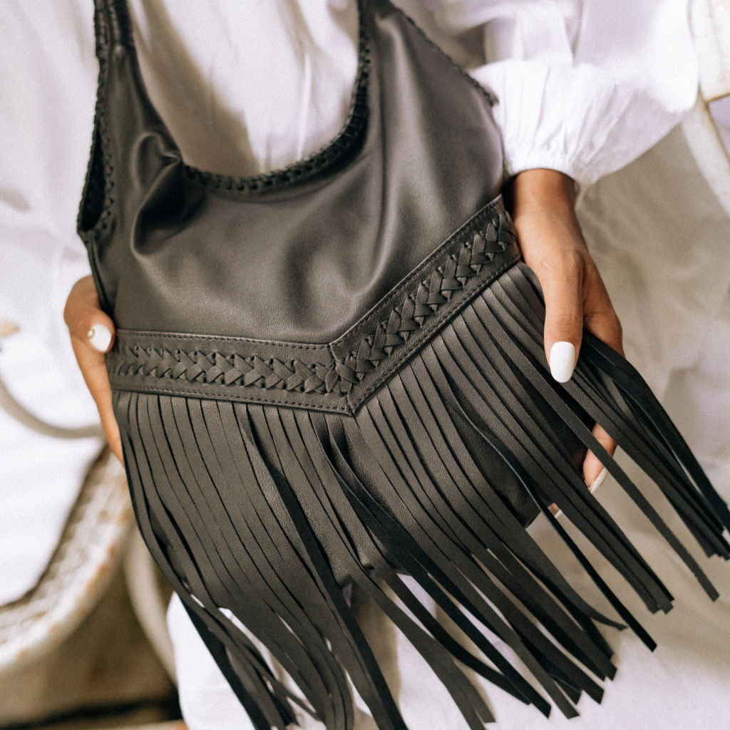 LILY Fringe Hobo Bag