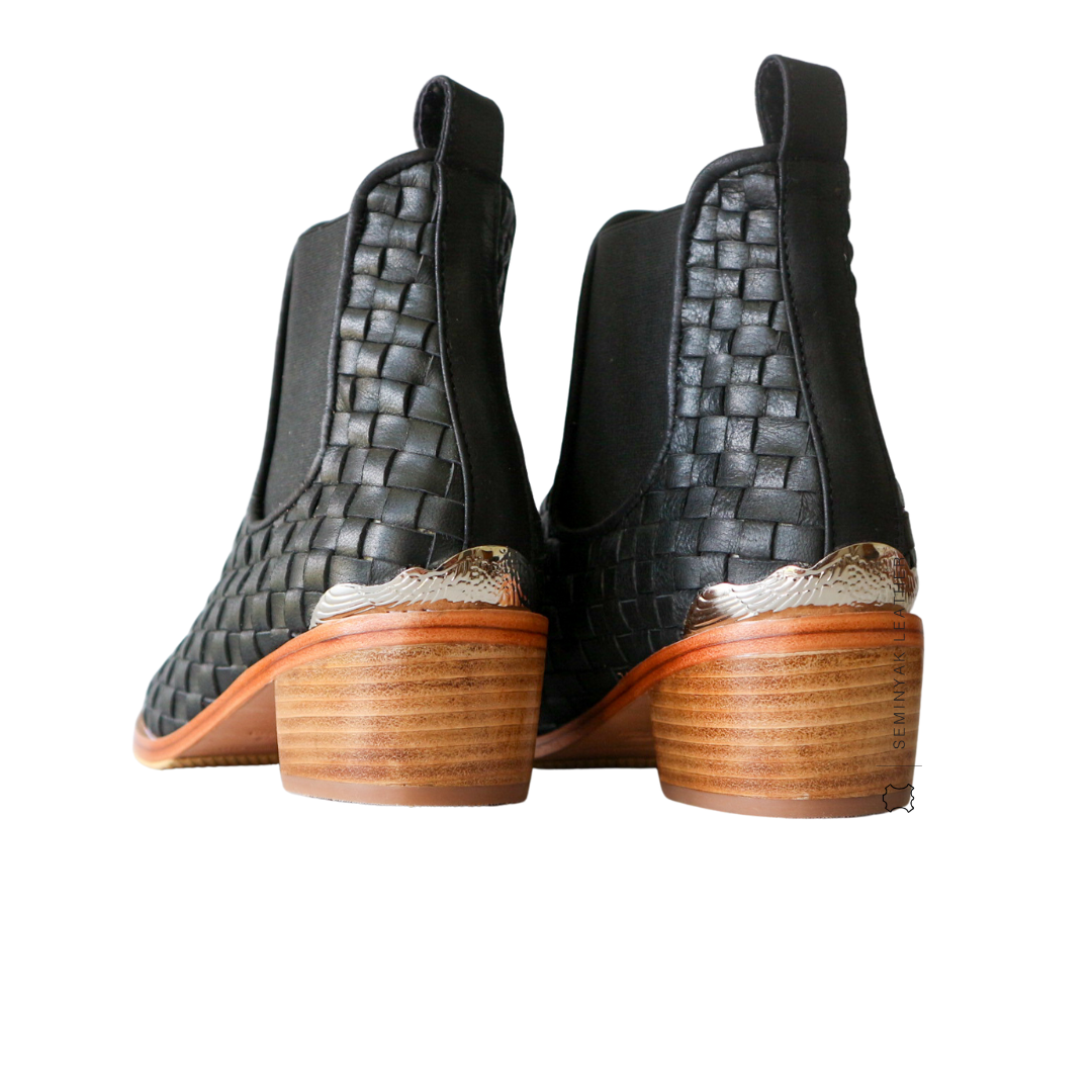 ISLA Woven Leather Boots