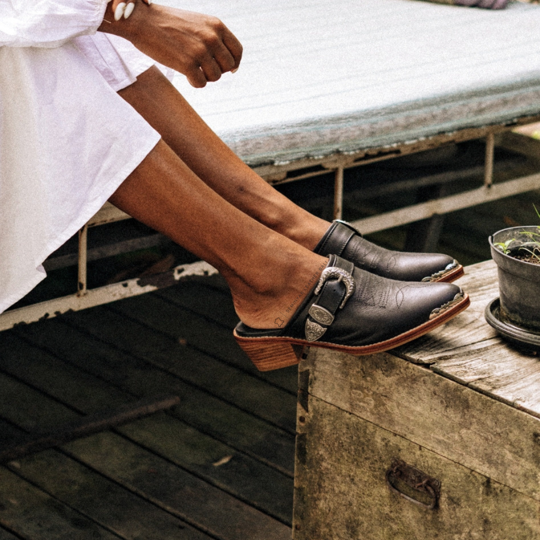 KARMA Cowboy Mule Heels