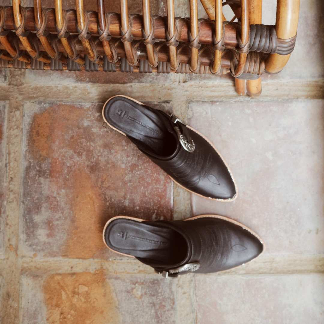 KARMA Cowboy Mule Heels