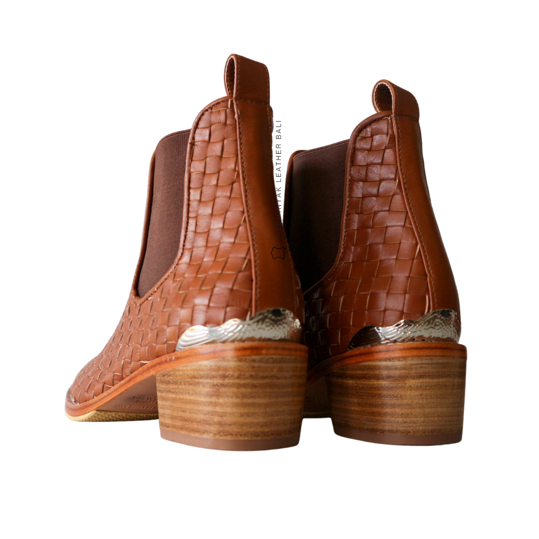 ISLA Woven Leather Boots