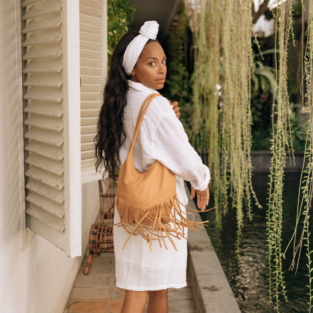 LILY Fringe Hobo Bag