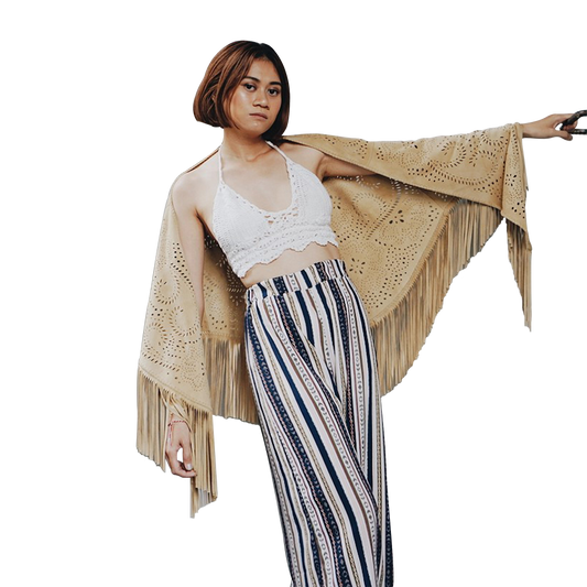 GAYATRI Suede Shawl - Sand