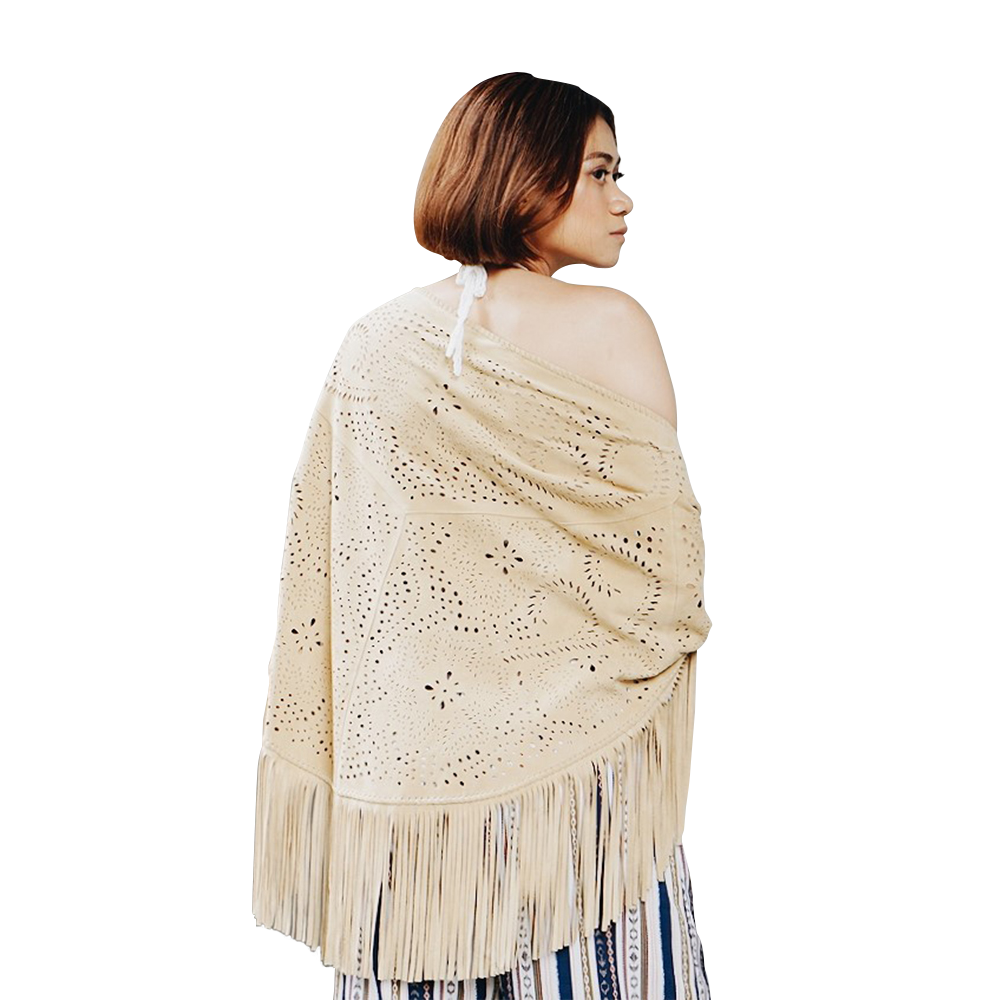 GAYATRI Suede Shawl - Sand