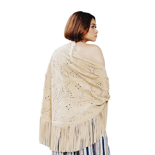 GAYATRI Suede Shawl - Sand