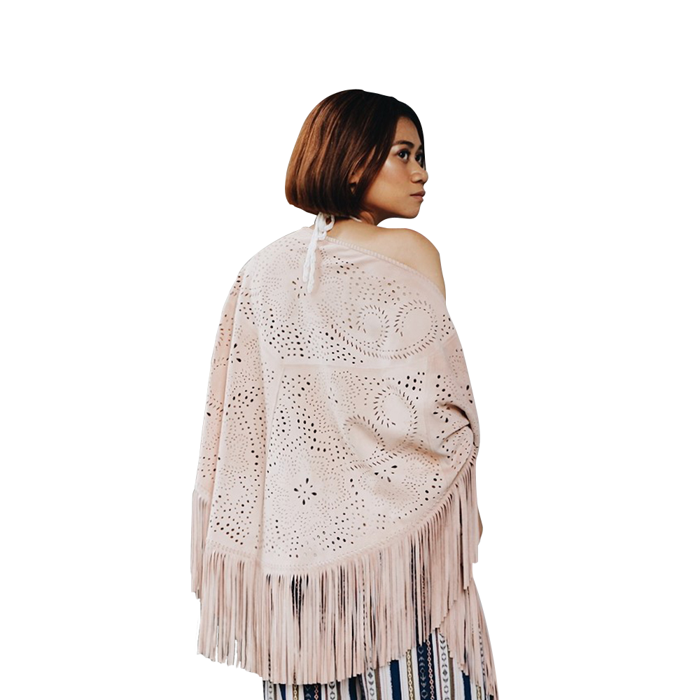 GAYATRI Suede Shawl - Dusty Pink