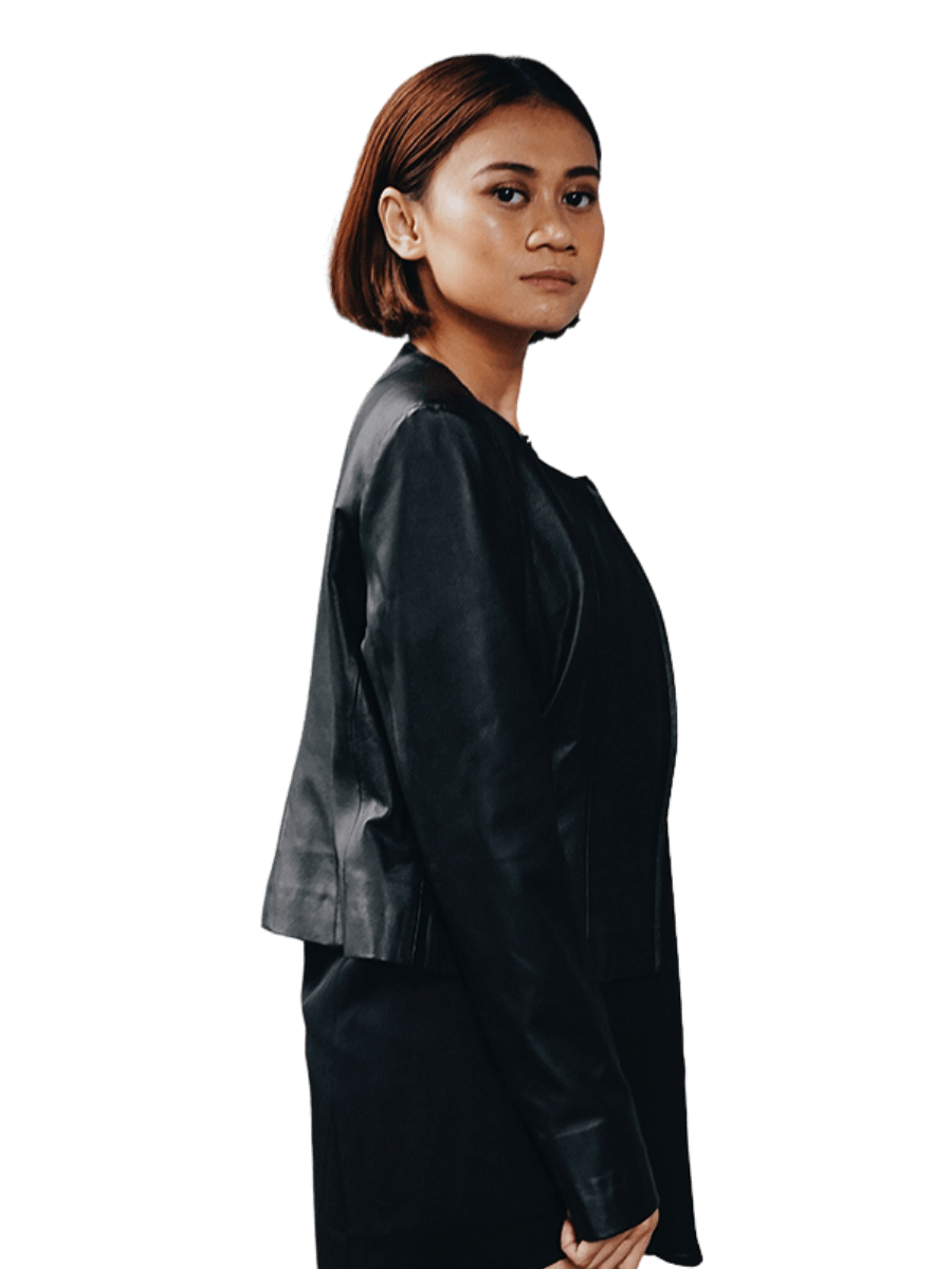 black nora leather jacket