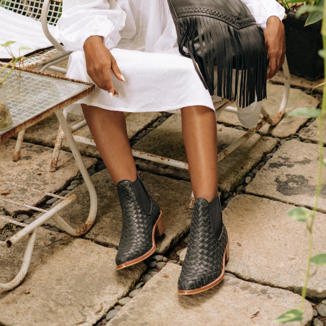 Grace black top goat nubuck boots