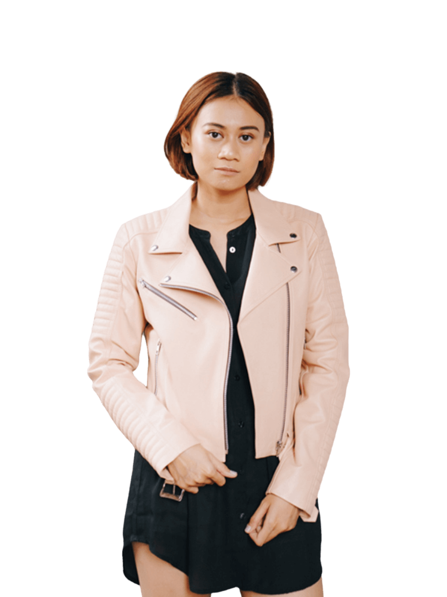 look fashionable with taylor biker jacket