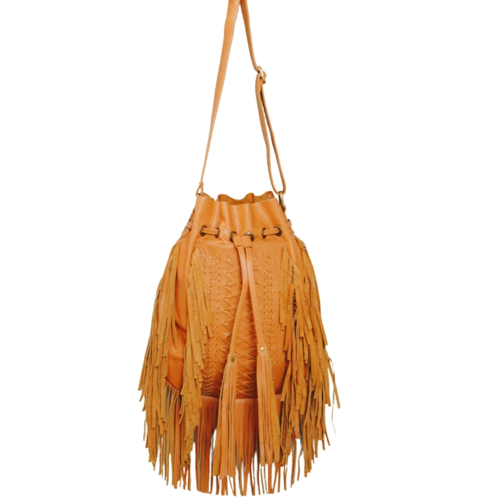ZOE Fringe Crossbody Bag - Tan